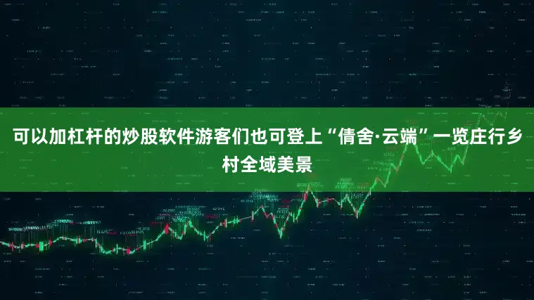 可以加杠杆的炒股软件游客们也可登上“倩舍·云端”一览庄行乡村全域美景