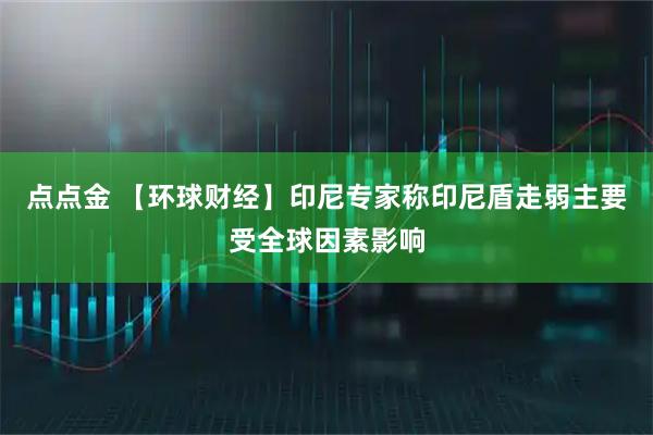点点金 【环球财经】印尼专家称印尼盾走弱主要受全球因素影响