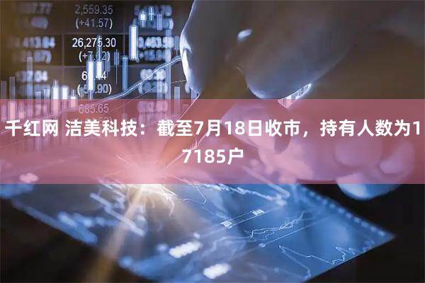 千红网 洁美科技：截至7月18日收市，持有人数为17185户