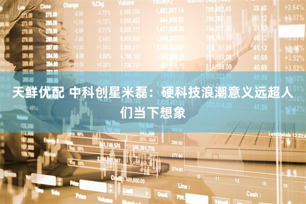 天鲜优配 中科创星米磊：硬科技浪潮意义远超人们当下想象
